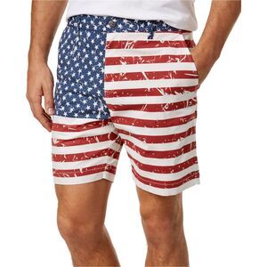 Con.Struct Mens Flag Casual Chino Shorts, NWT
